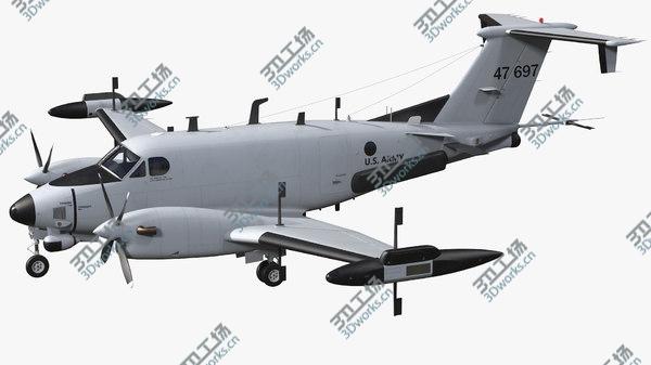 images/goods_img/20210312/Beechcraft RC12X Guardrail US Army Aircraft Rigged 3D model/1.jpg